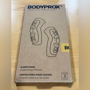 Bodyprox Elbow Pads 2 Pack Black. New ( open box)